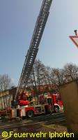 Scheunenbrand Obernbreit: Hier die DLK der FF Ochsenfurt